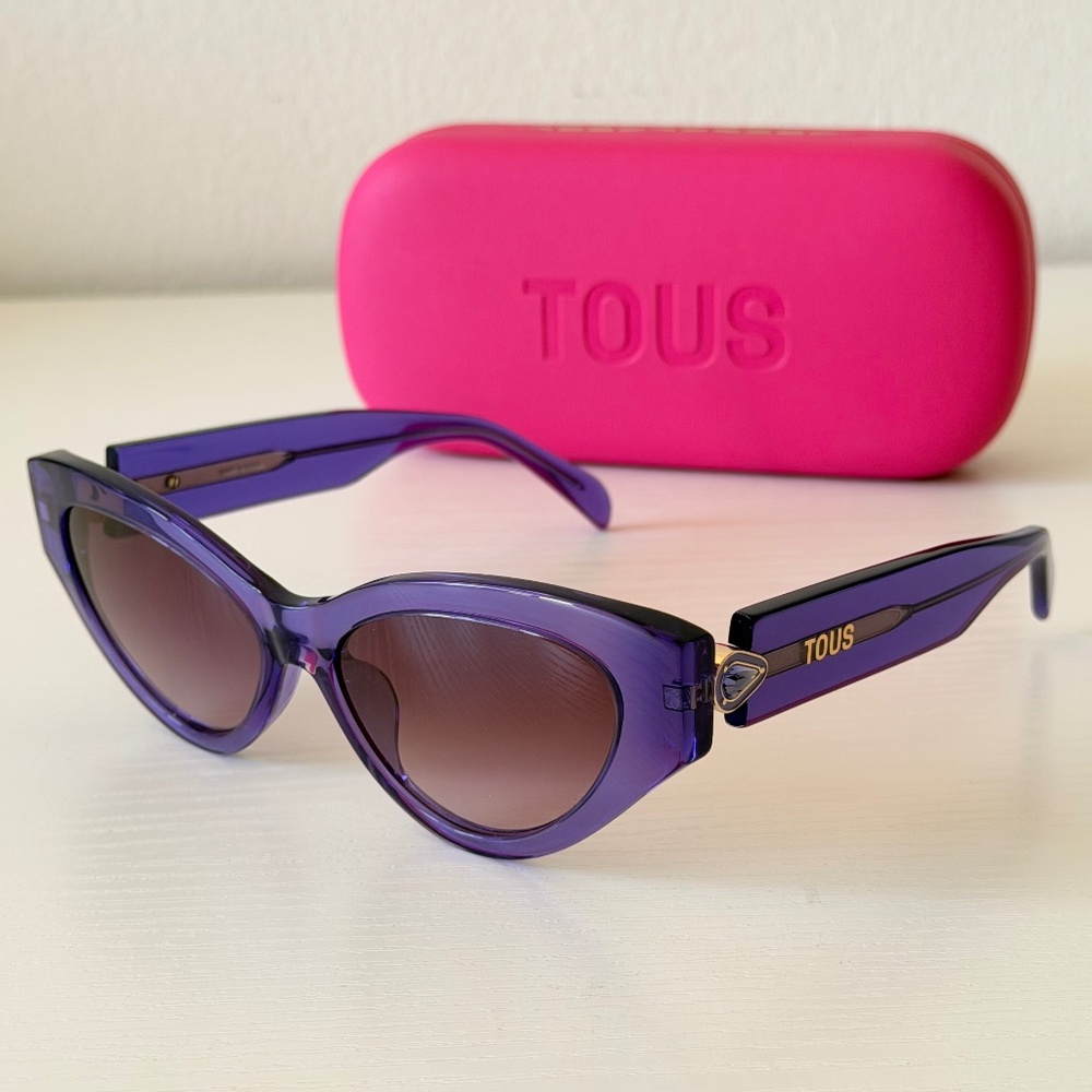 New, Tous Purple Sunglasses, Stob84s 08la, Authentic